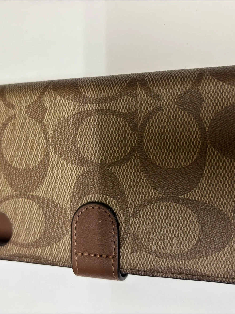 Coach x Keith Haring Brown Signature Canvas Phone Wallet Case